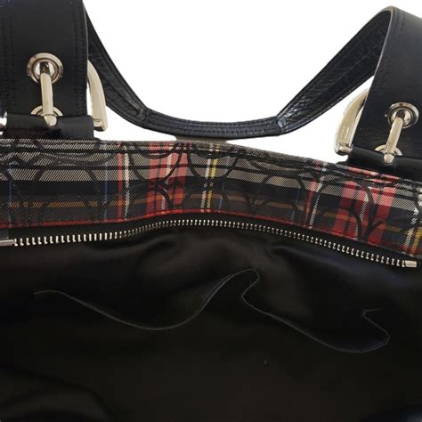 VERY RARE Coach Poppy Tartan Plaid Signature Canvas 